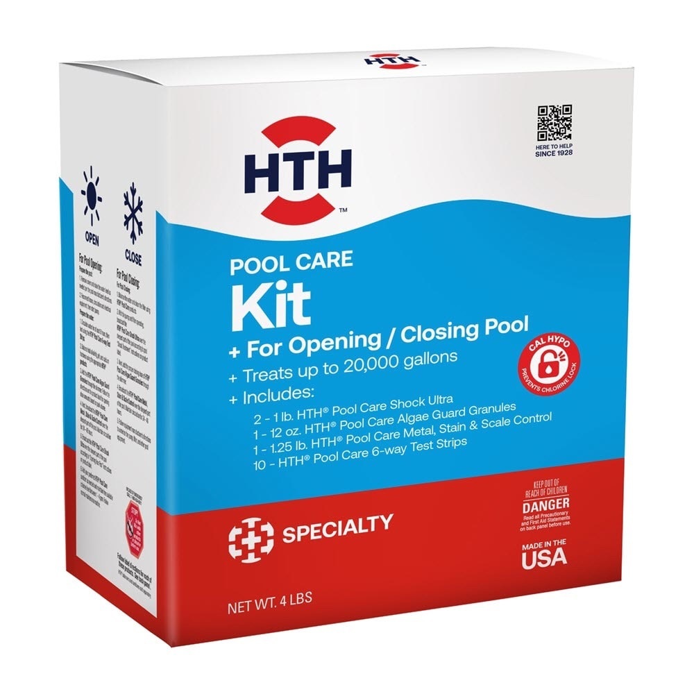 HTH Swimming Pool Care Kit Treats 20000- Gallons Pool Chemical Start-Up Kit new